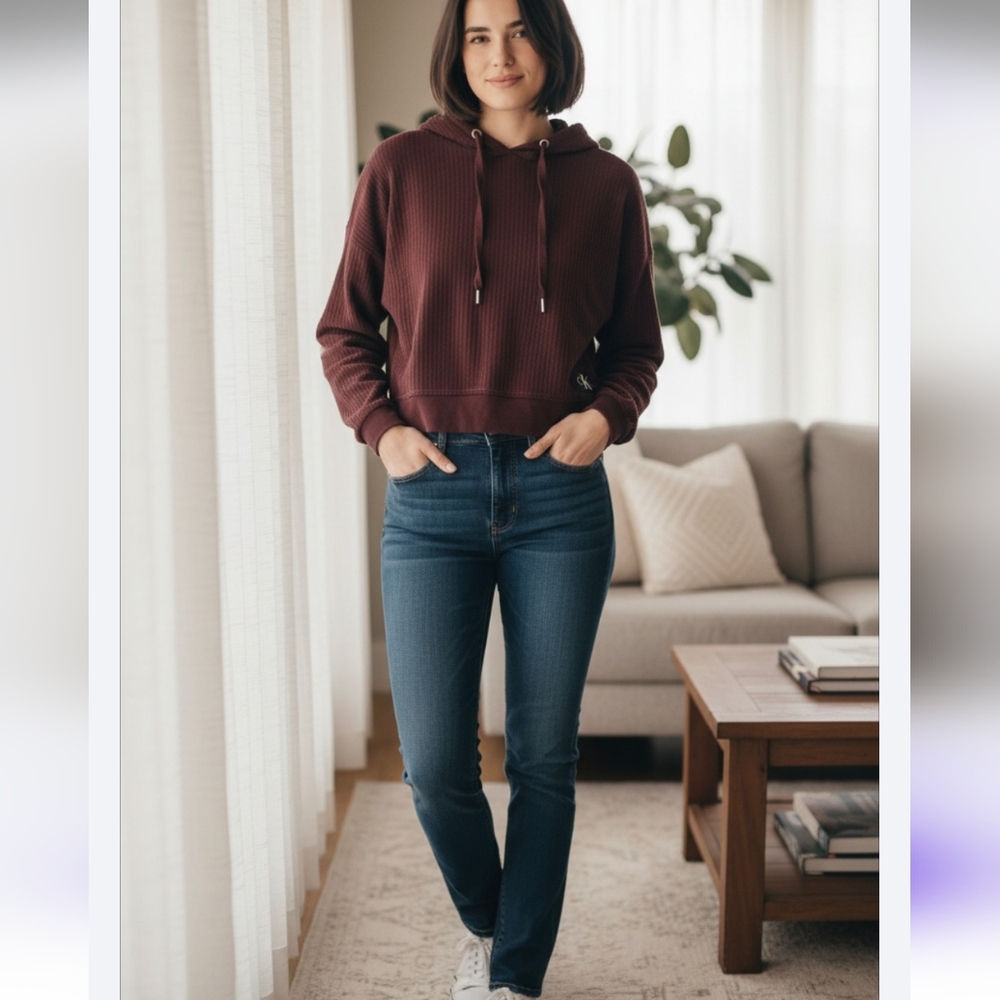 😎SALE! Calvin Klein Maroon Hoodie